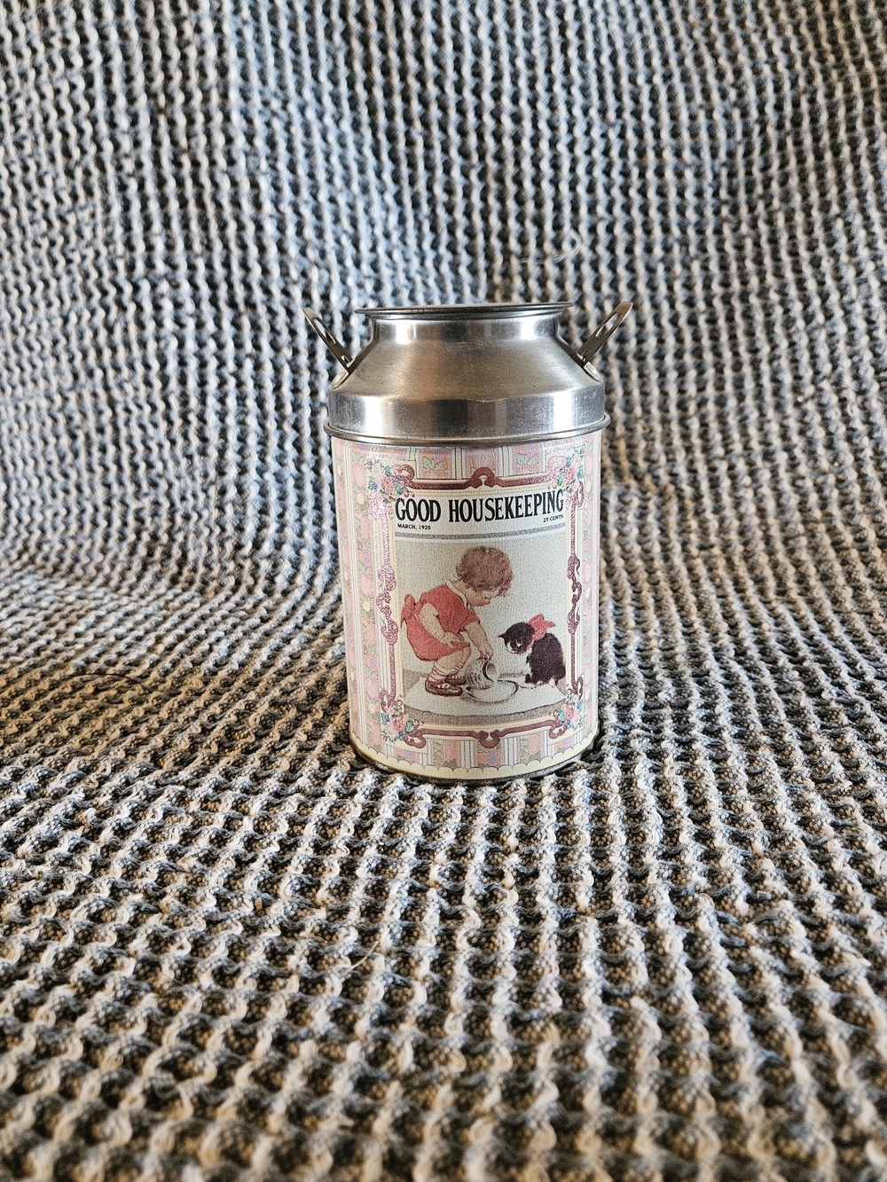 Good Housekeeping Pink Decorative Milk Can Vase